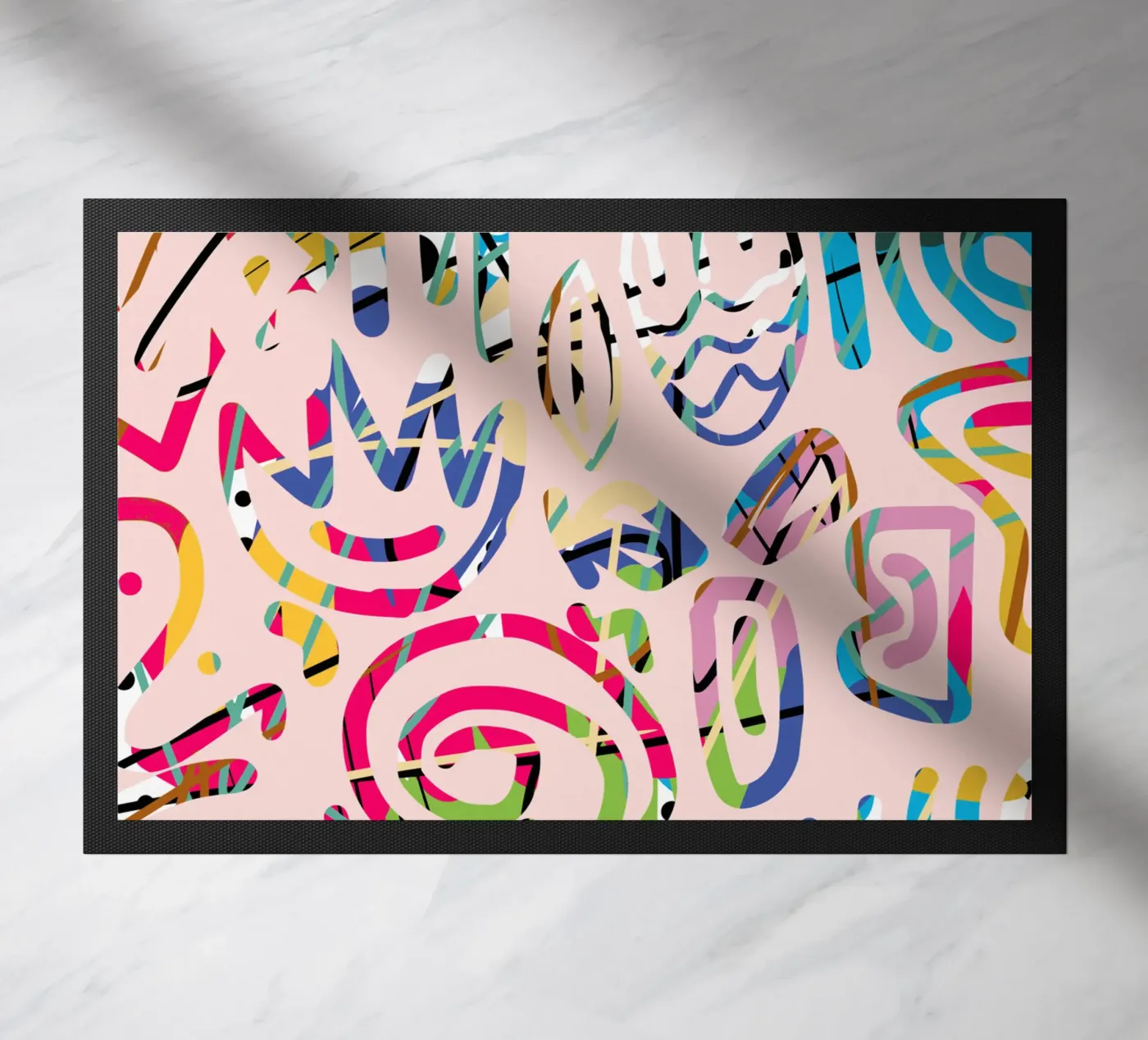 Graffiti scribble doormat by Little Dean