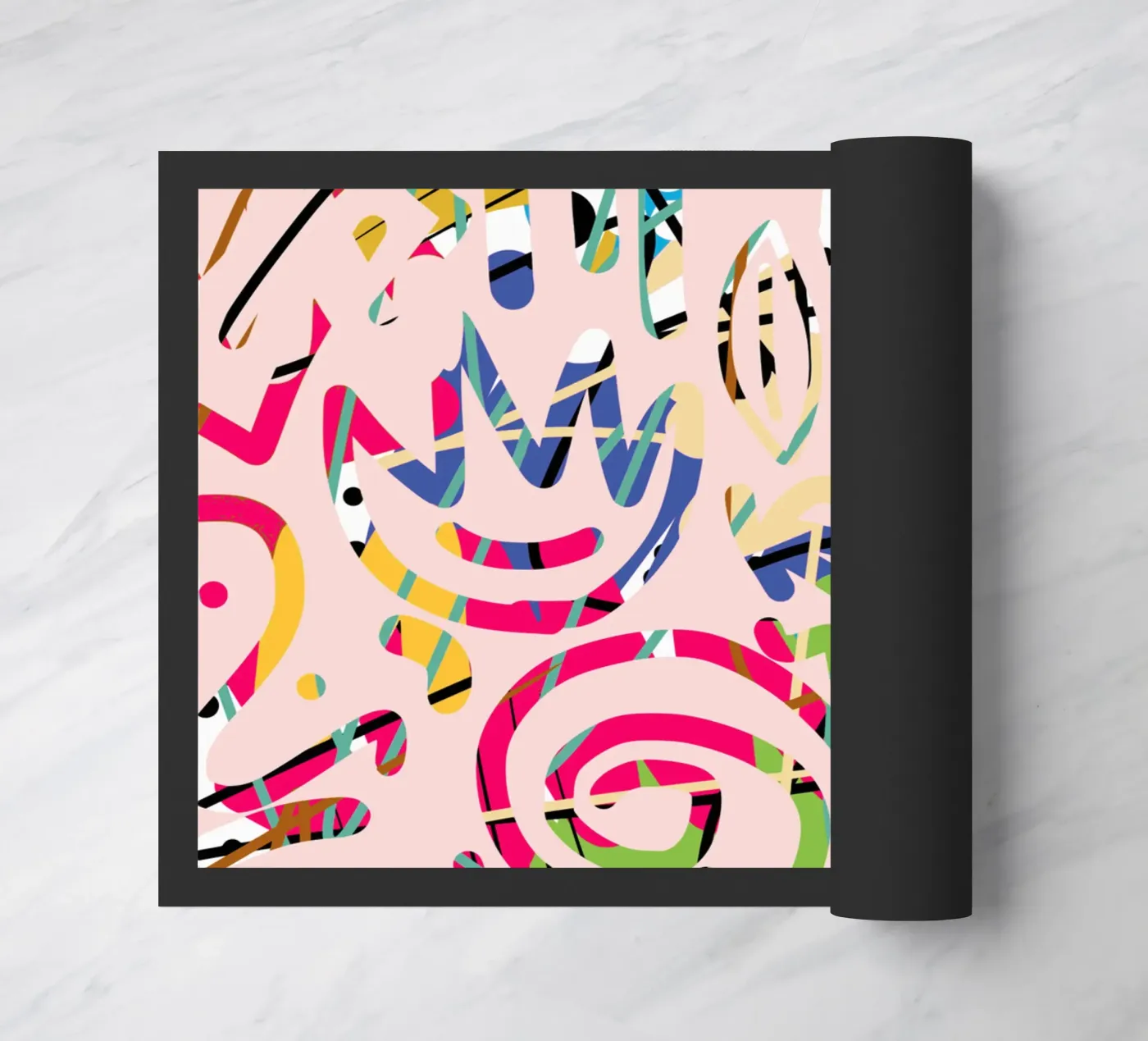 Graffiti krabbel deurmat van Little Dean