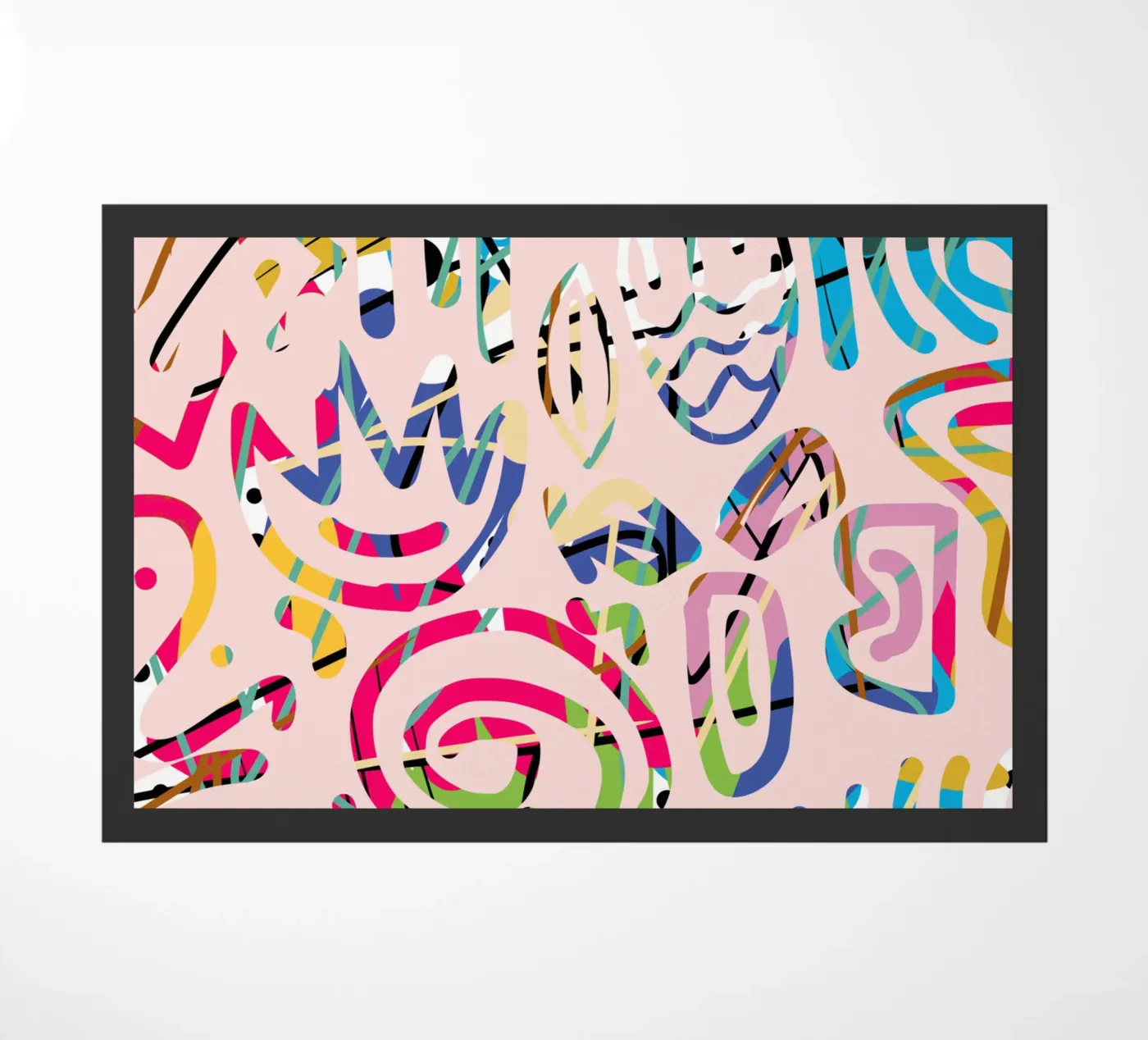 Graffiti scribble doormat by Little Dean