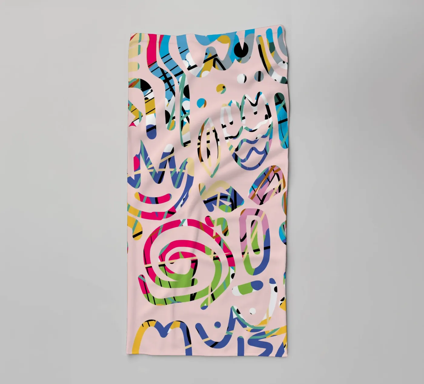 Graffiti scribble towel by Little Dean
