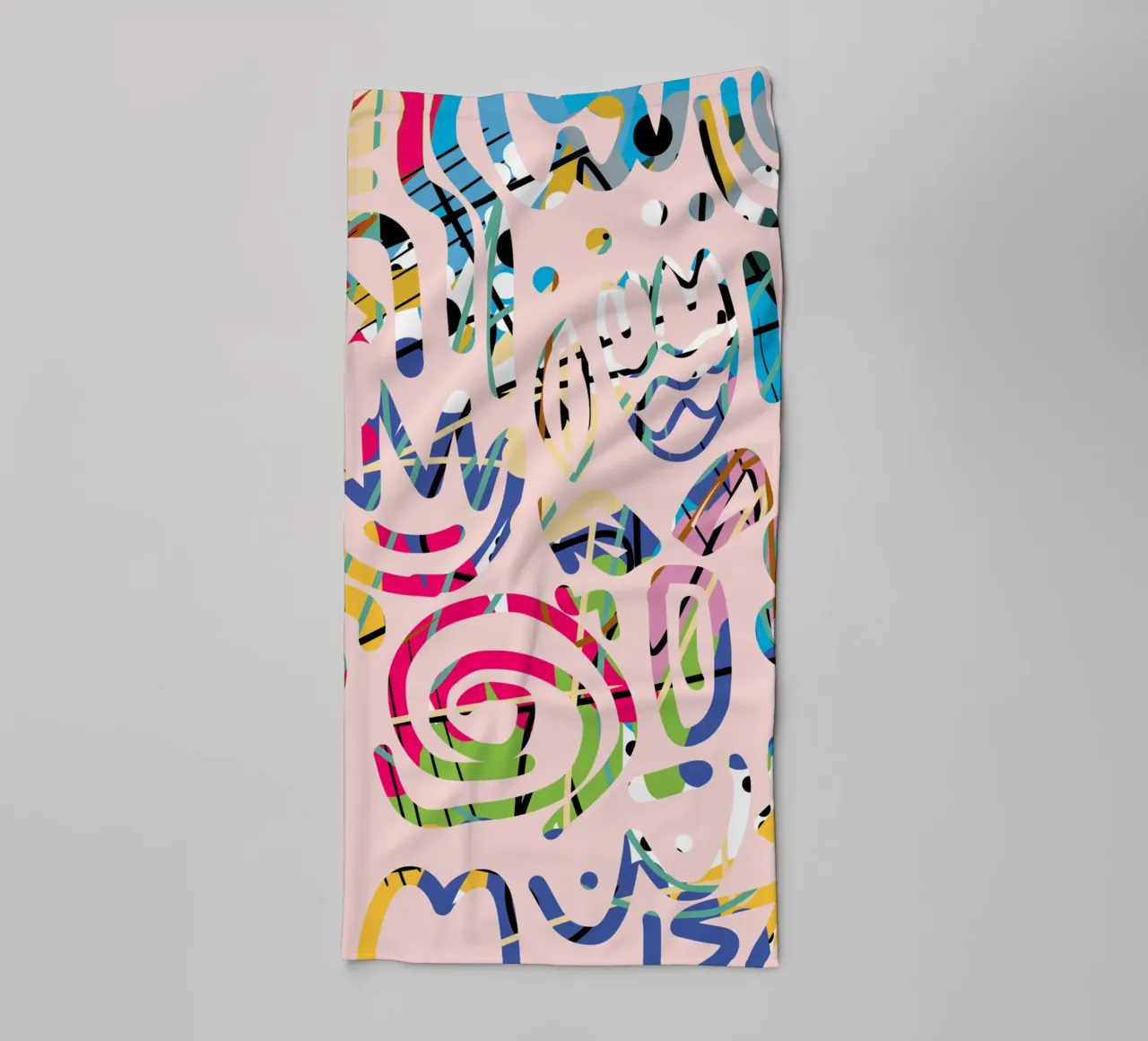 Graffiti scribble asciugamano da bagno da Little Dean