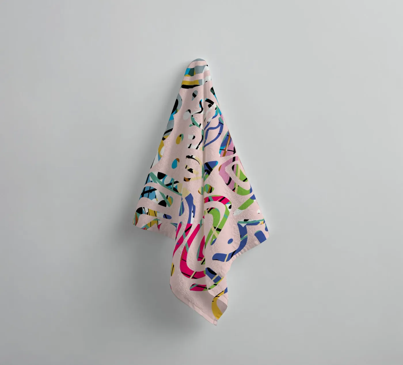 Graffiti scribble towel by Little Dean
