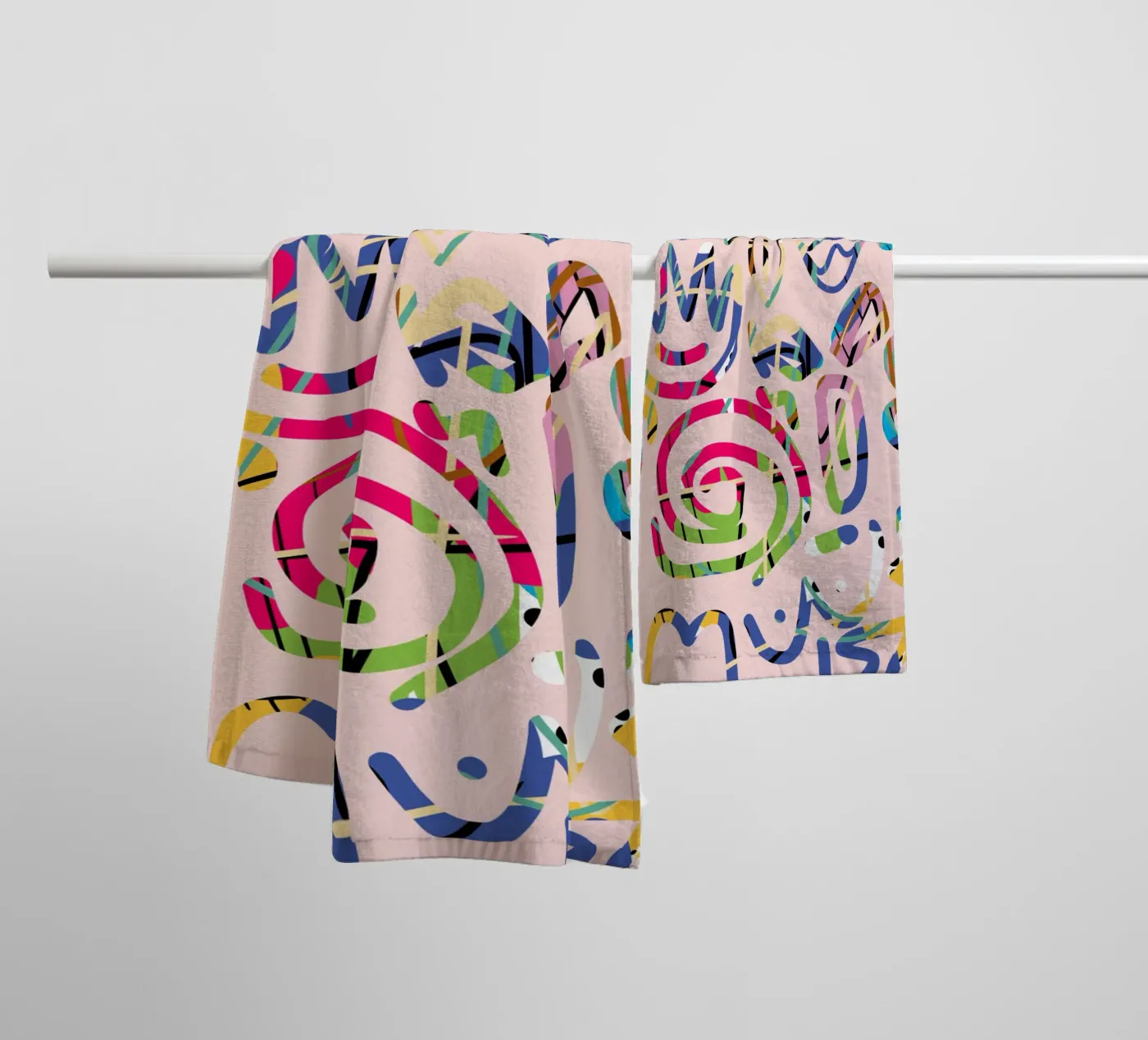 Graffiti scribble towel by Little Dean