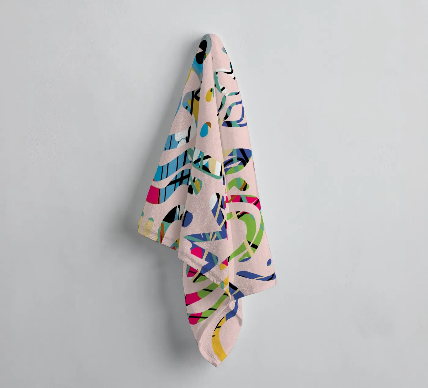 Graffiti scribble towel by Little Dean