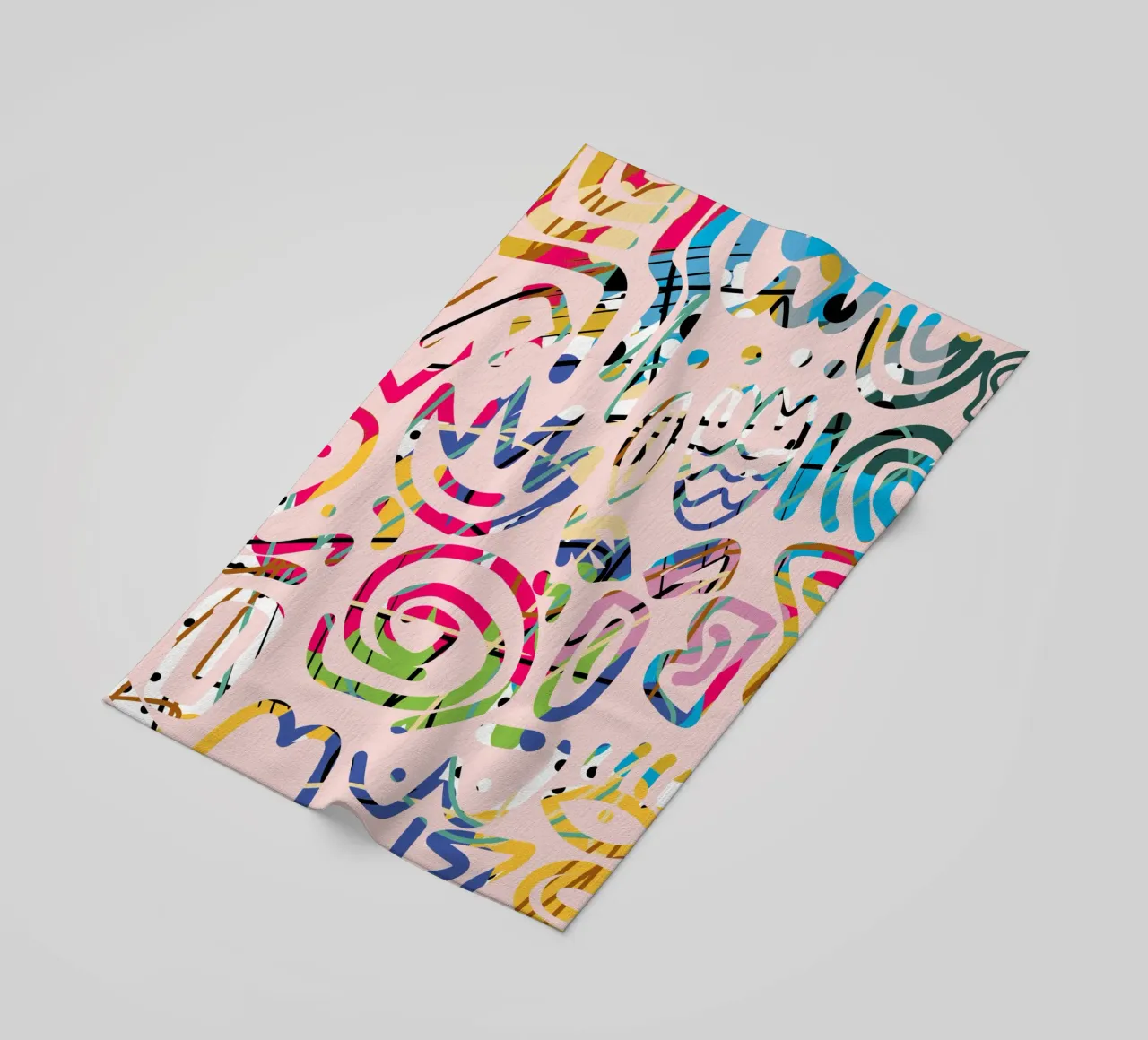 Graffiti scribble telo mare da Little Dean