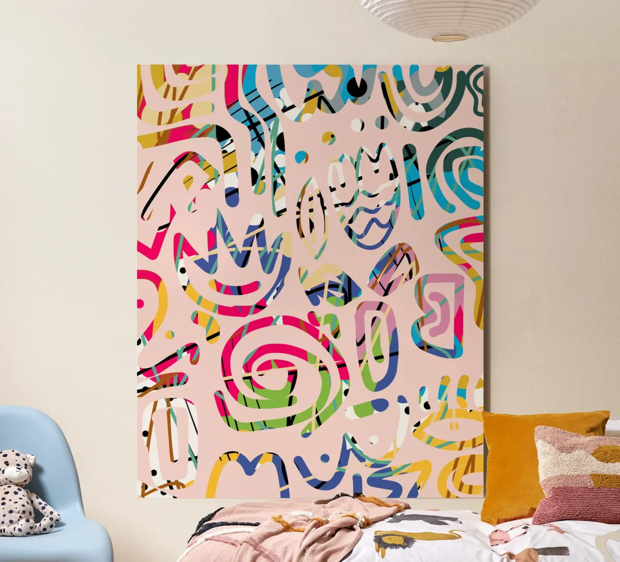 Graffiti scribble alluminio dibond da Little Dean