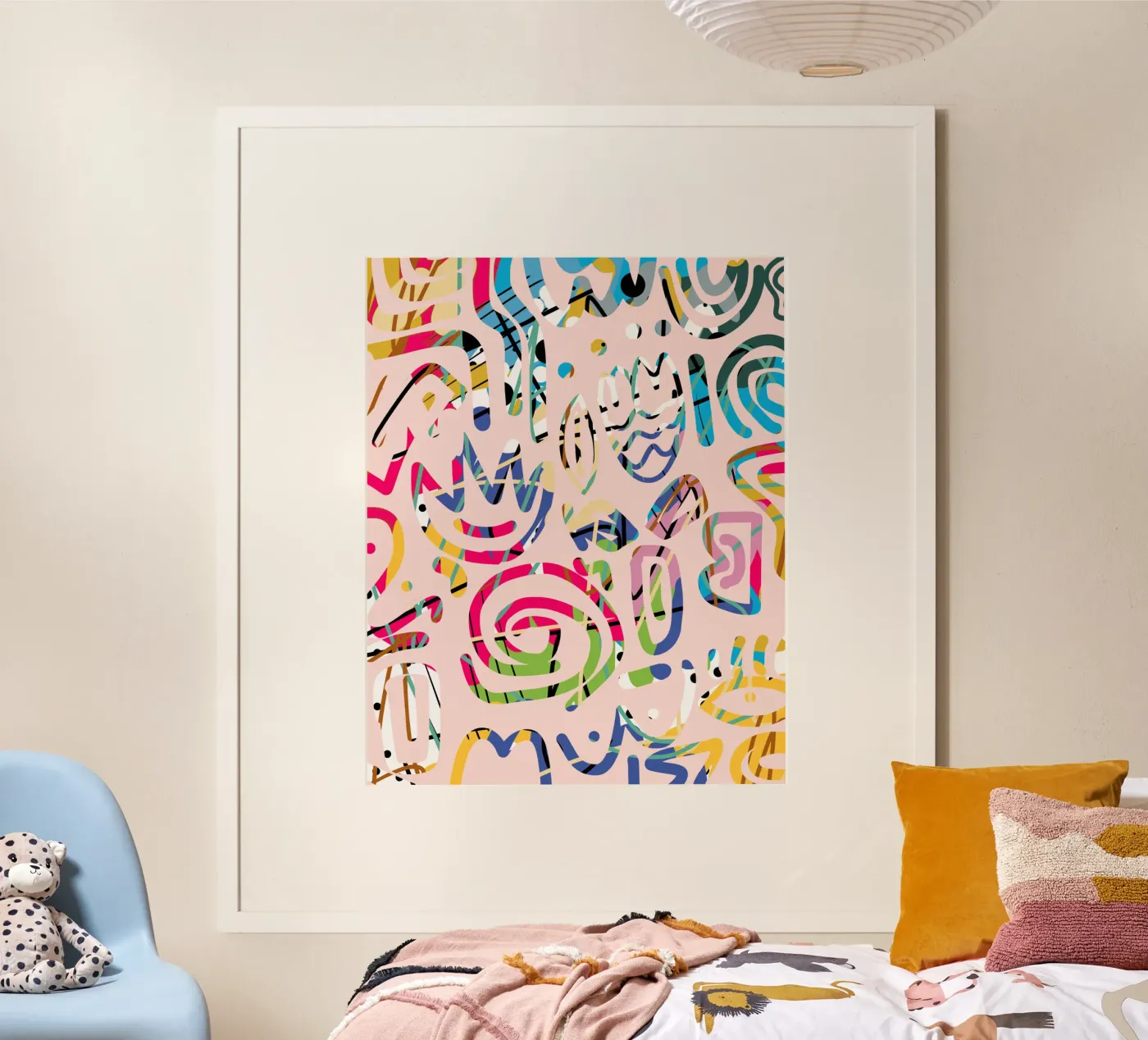 Graffiti scribble poster van Little Dean