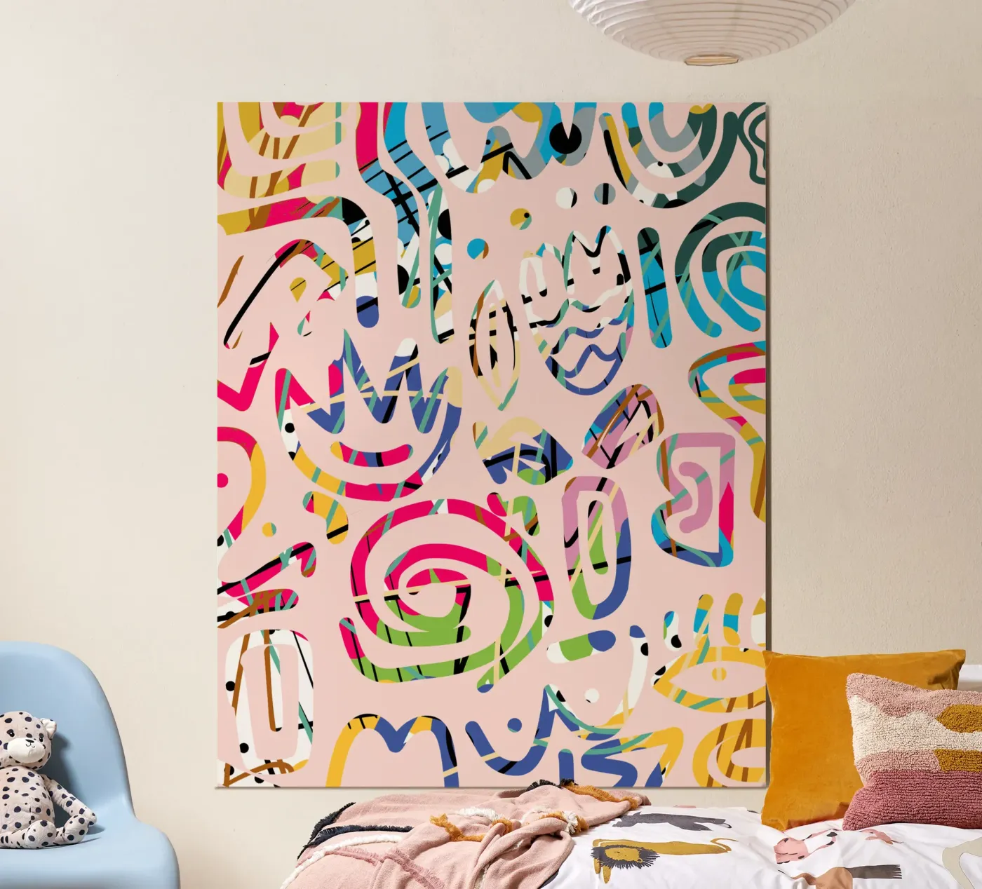 Graffiti scribble poster van Little Dean