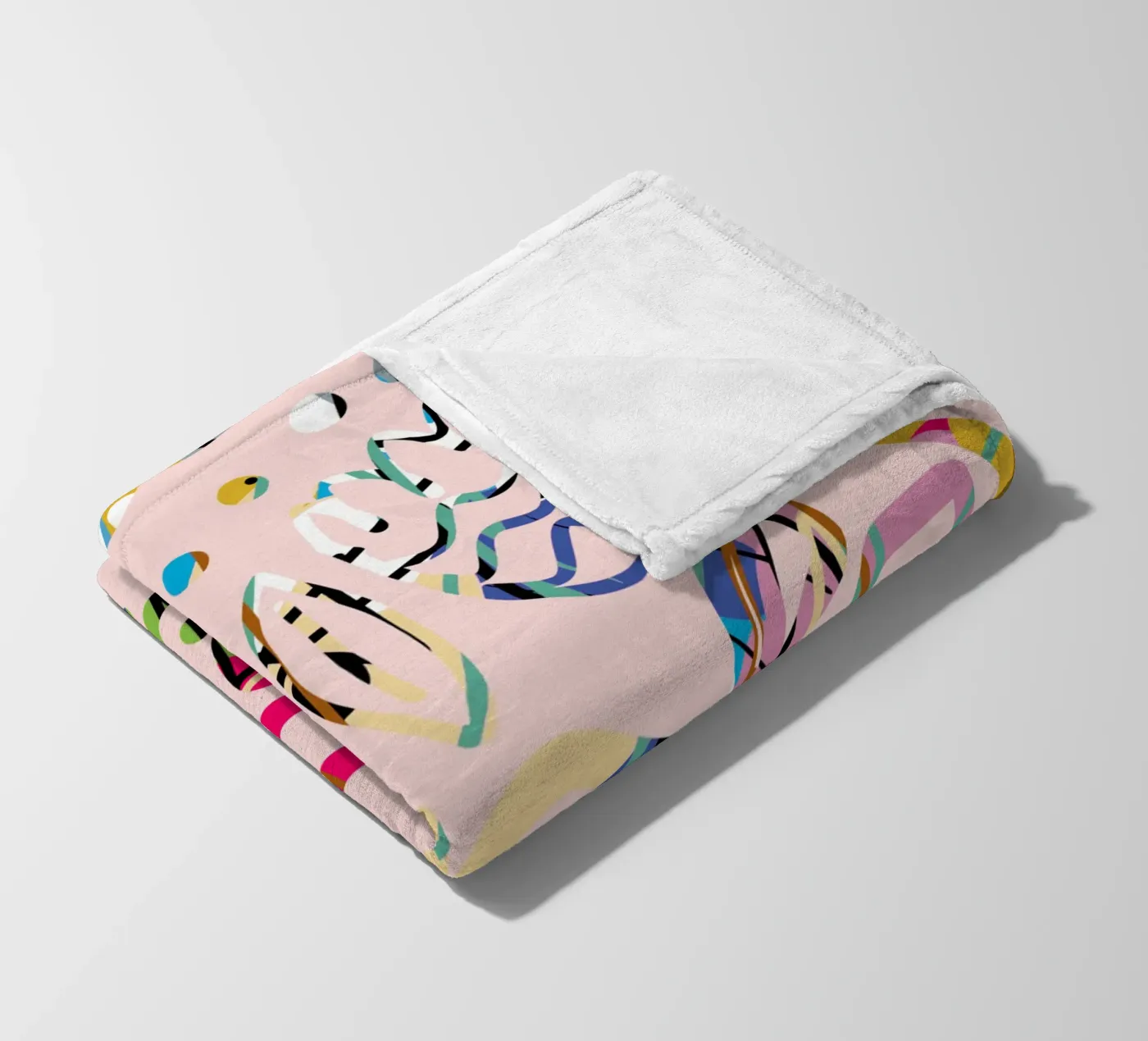 Graffiti gribouillé plaid polaire de Little Dean