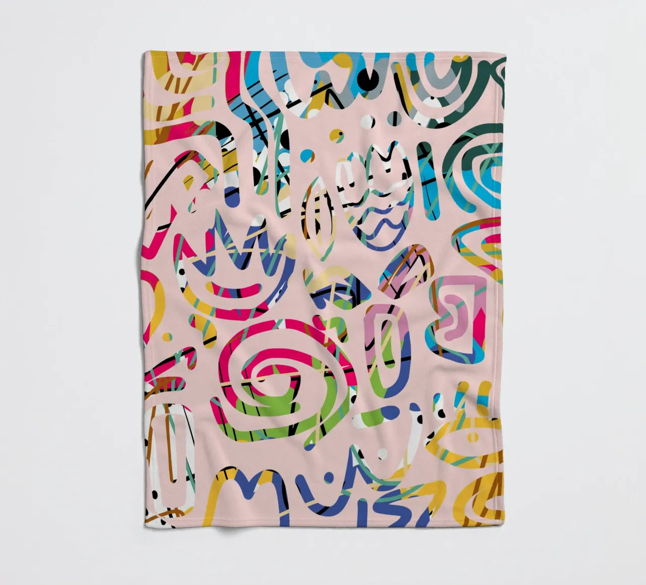 Graffiti scribble coperta in pile da Little Dean