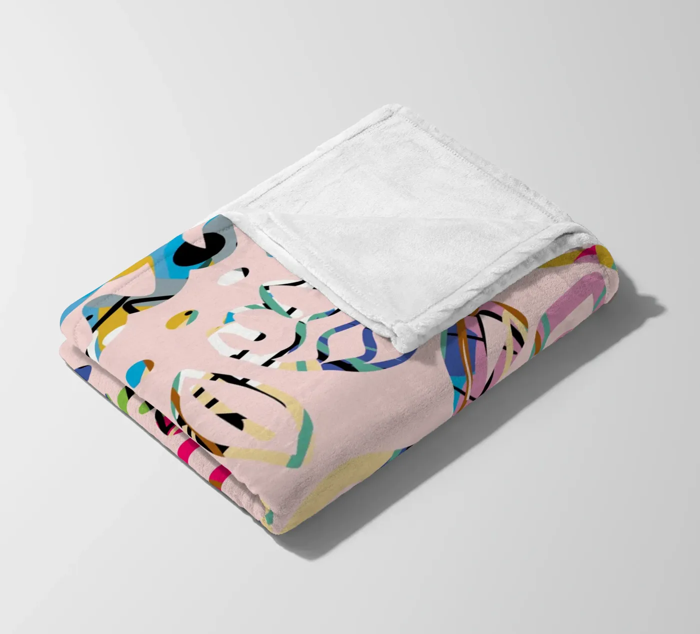 Graffiti gribouillé plaid polaire de Little Dean