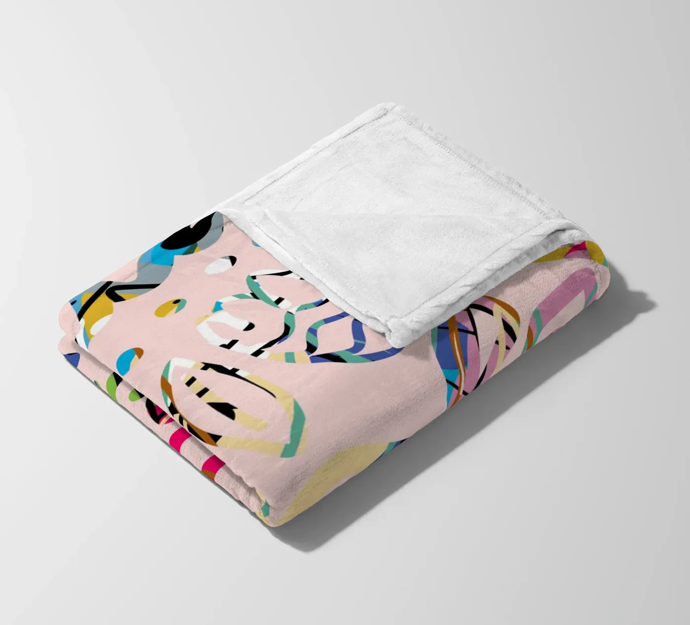 Graffiti gribouillé plaid polaire de Little Dean