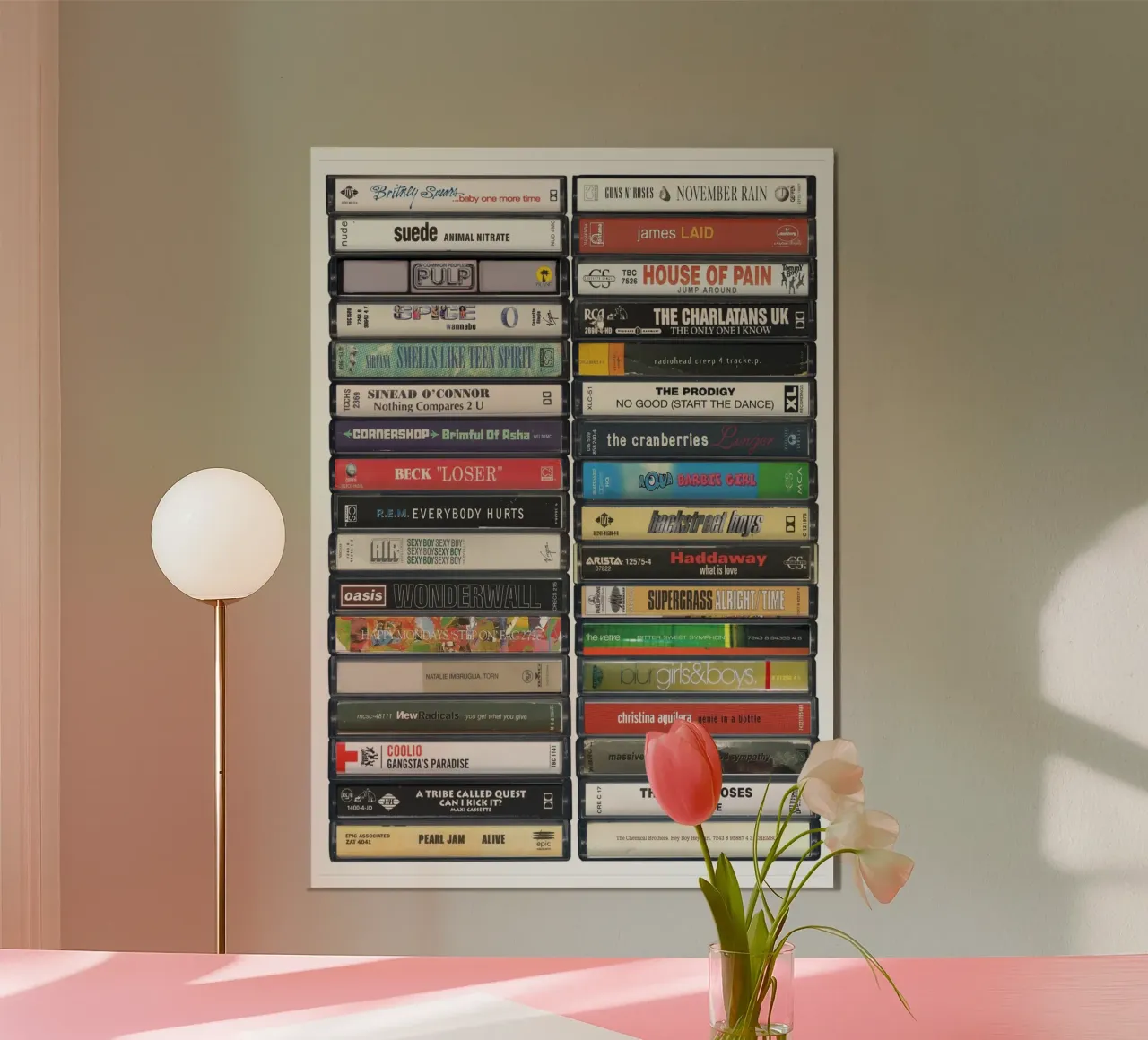 Stampa dei singoli degli anni '90 poster da MrMustardPrints