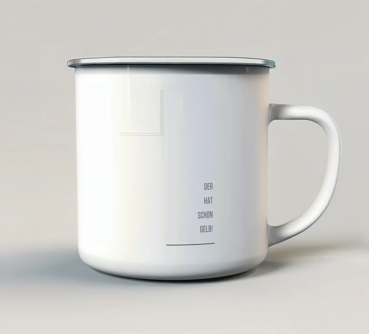 Schon gelb! tazza in smalto da nix