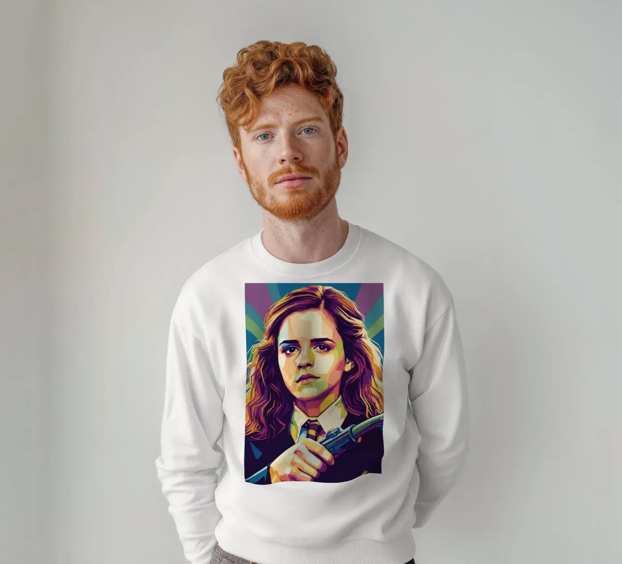 Ritratto pop art di Emma Watson felpa da Hantamrata