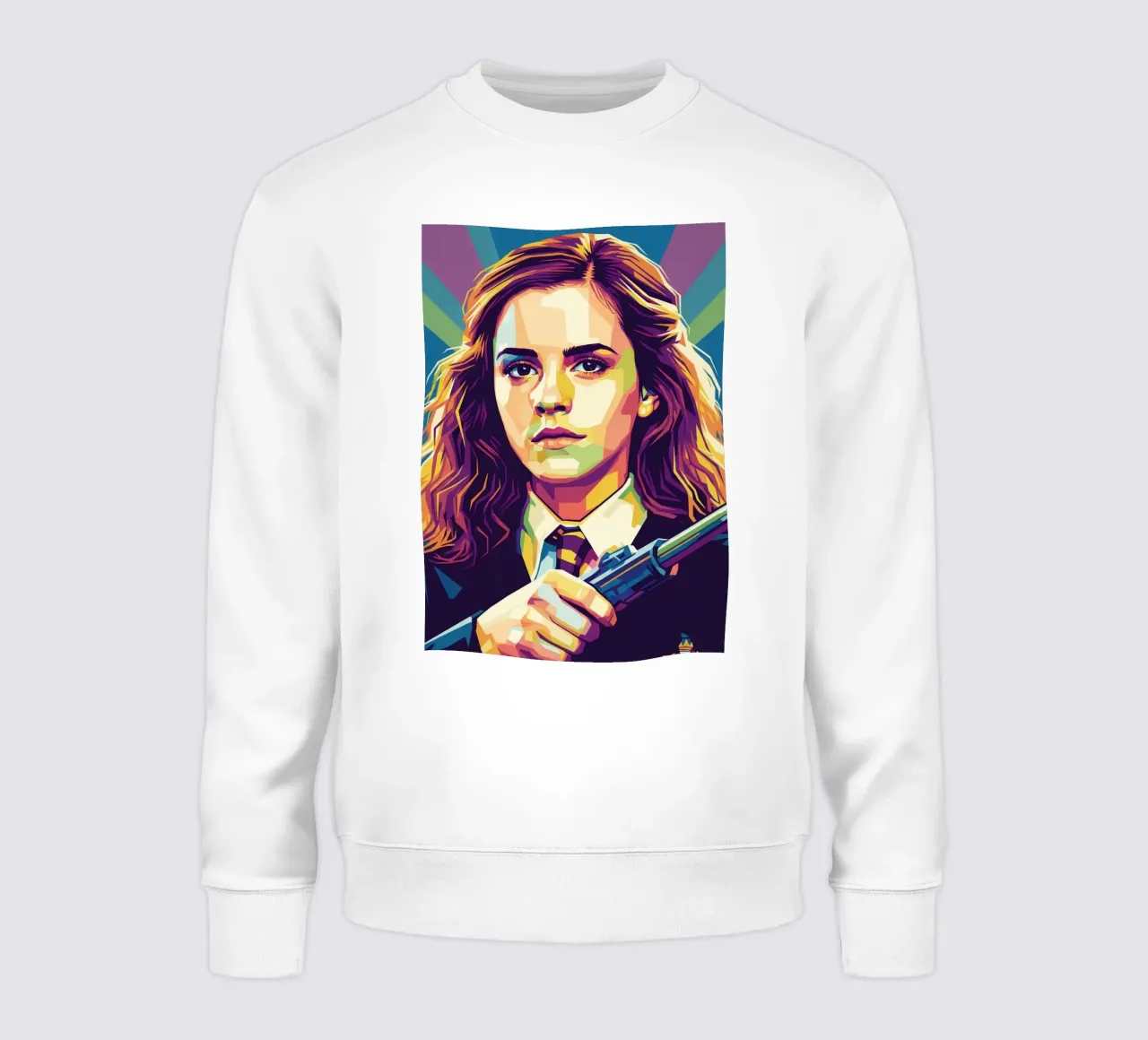 Ritratto pop art di Emma Watson felpa da Hantamrata