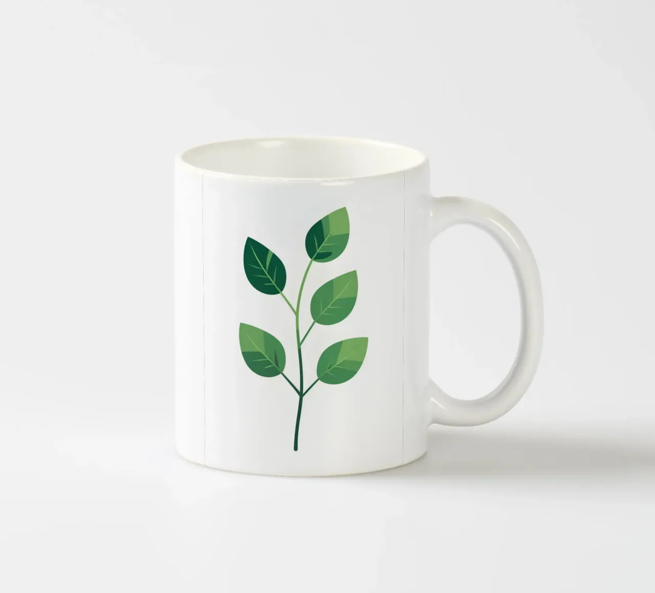 Tak - Zuivere 2D vector keramische mok van Botanical Gallery