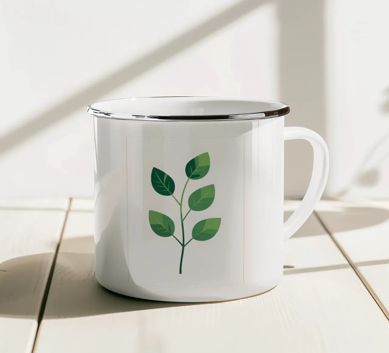 Ramo - Vettore 2D puro tazza in smalto da Botanical Gallery