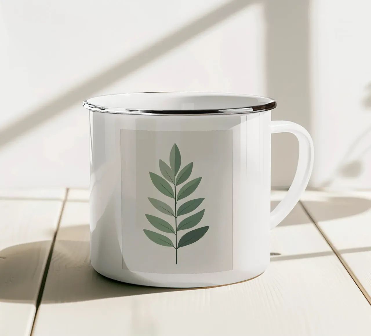 Eucalyptus Leaf - Zero Shadow tazza in smalto da Botanical Gallery