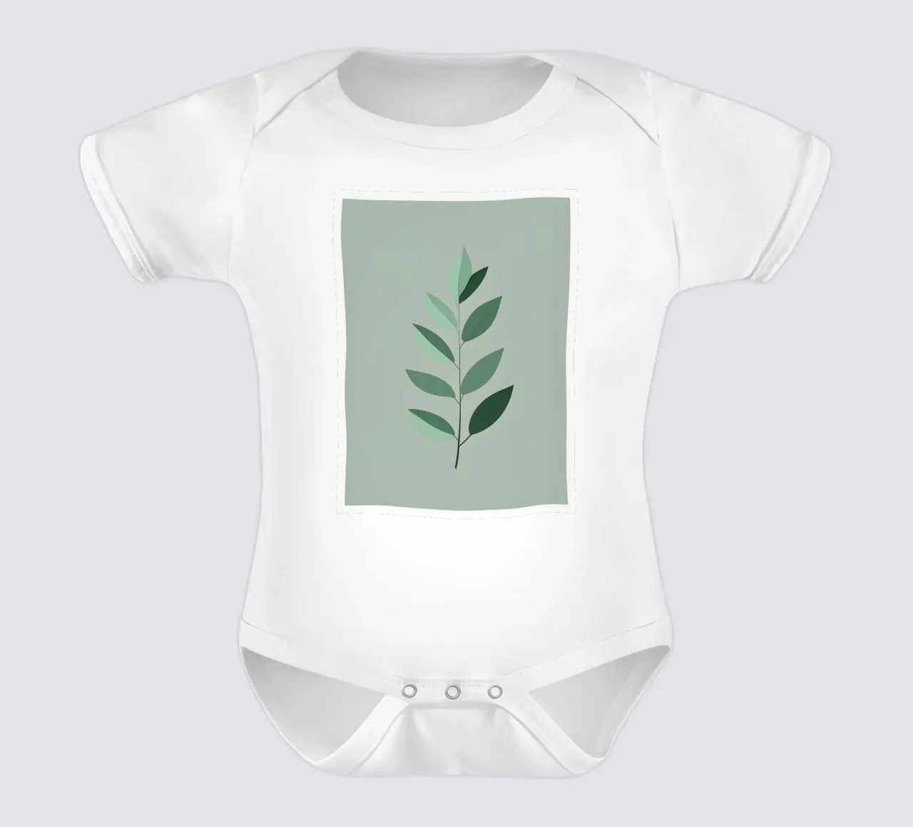 Eucalyptus Leaf - Zero Shadow body neonato maniche corte da Botanical Gallery