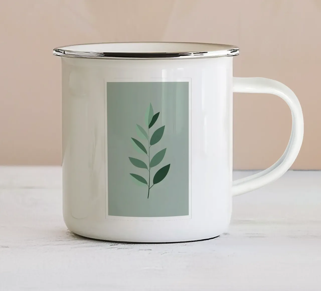 Eucalyptus Leaf - Zero Shadow tazza in smalto da Botanical Gallery