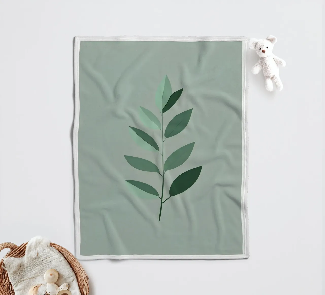Eucalyptus Leaf - Zero Shadow coperta in pile da Botanical Gallery