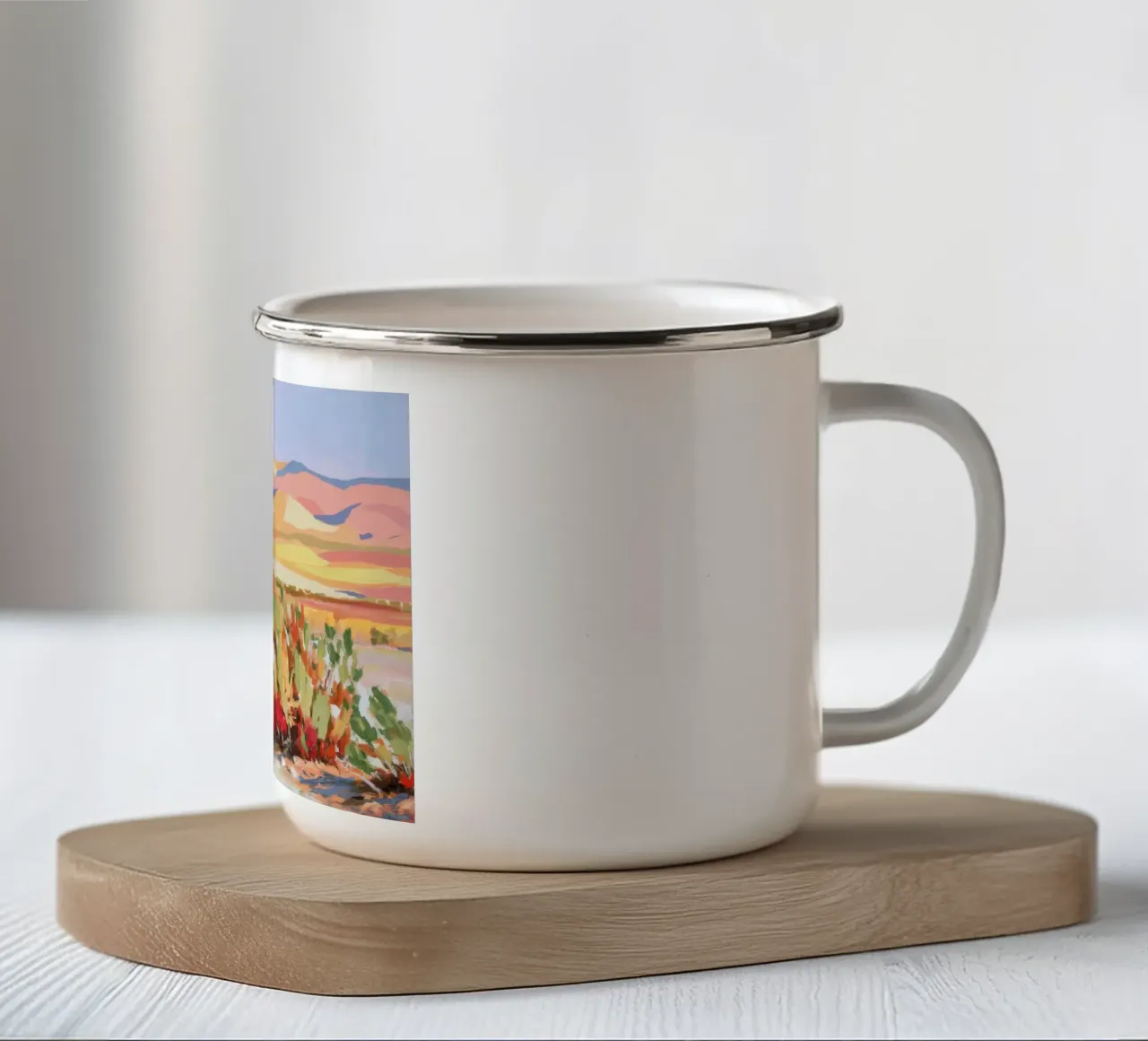 Pianure desertiche bruciate dal sole tazza in smalto da Angkasa Mist