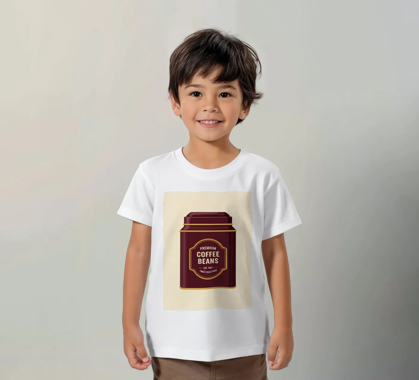 retro coffee canister kids t-shirt by LIFESTYLE OBJECTS