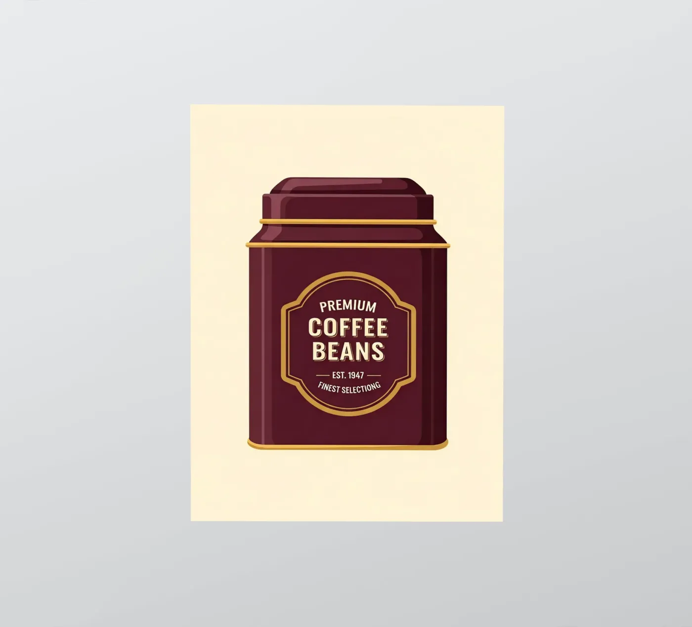 retro coffee canister sticker by LIFESTYLE OBJECTS