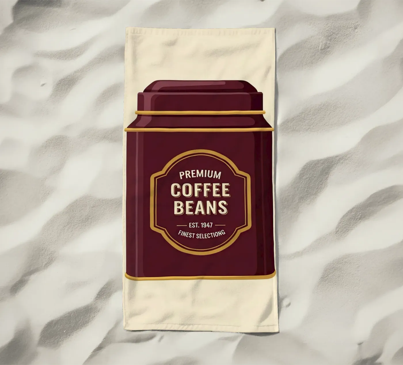 retro coffee canister Strandtuch von LIFESTYLE OBJECTS