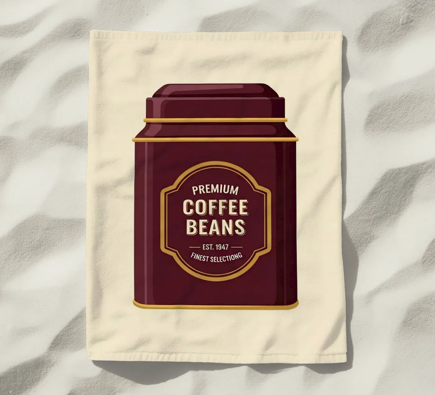 retro coffee canister Strandtuch von LIFESTYLE OBJECTS