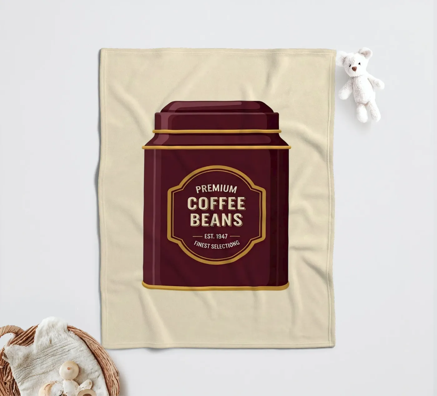 retro coffee canister Fleecedecke von LIFESTYLE OBJECTS