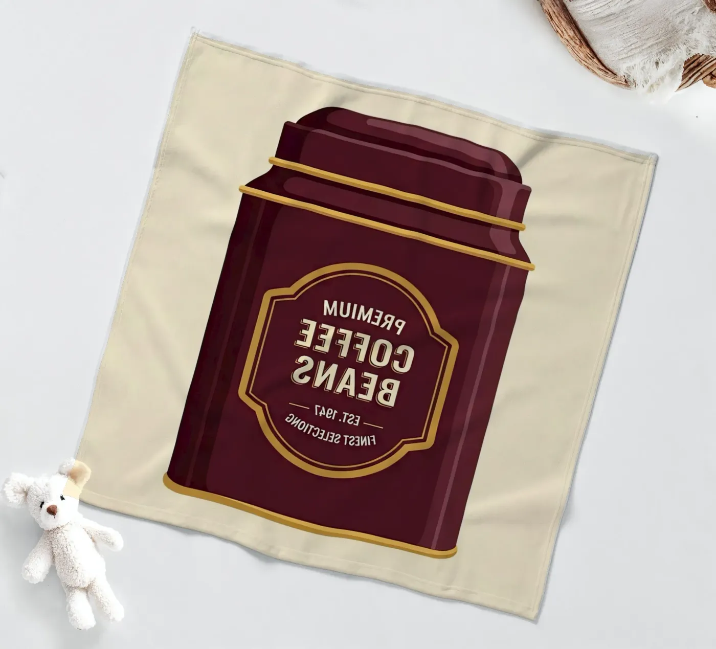 retro coffee canister Fleecedecke von LIFESTYLE OBJECTS