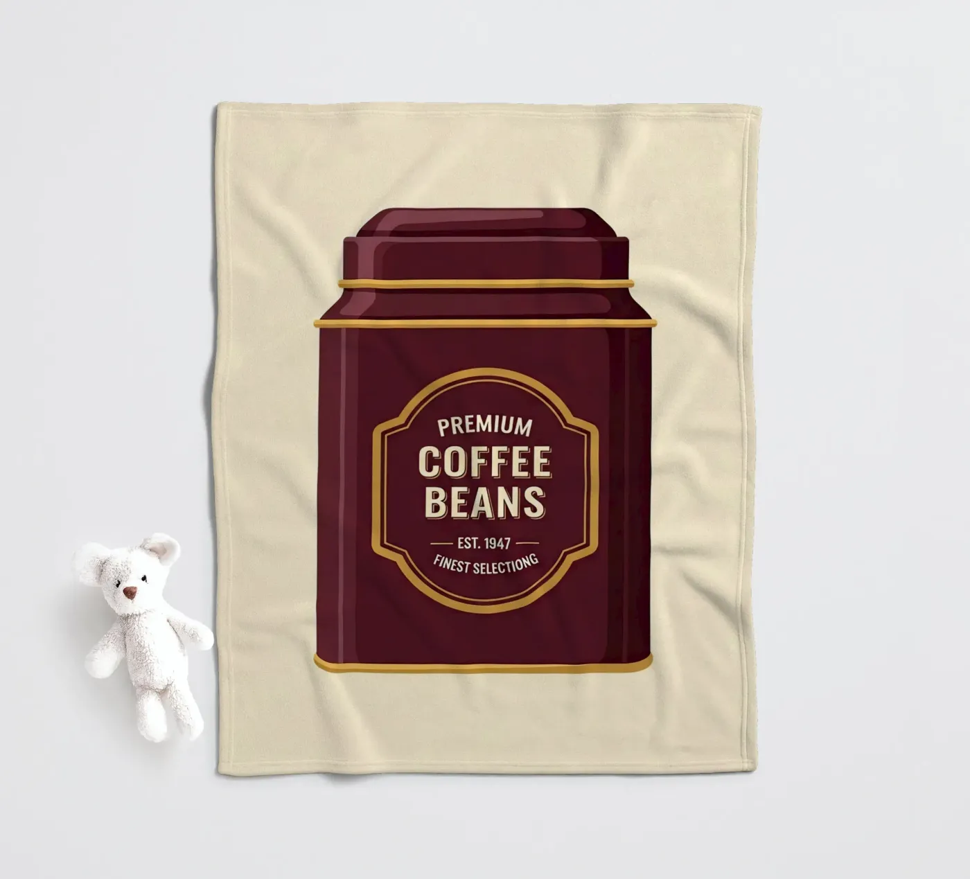 retro coffee canister Fleecedecke von LIFESTYLE OBJECTS