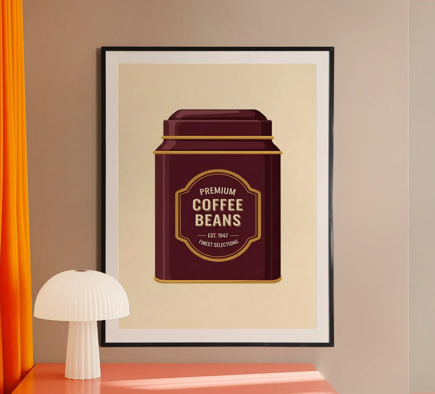 retro coffee canister poster da LIFESTYLE OBJECTS