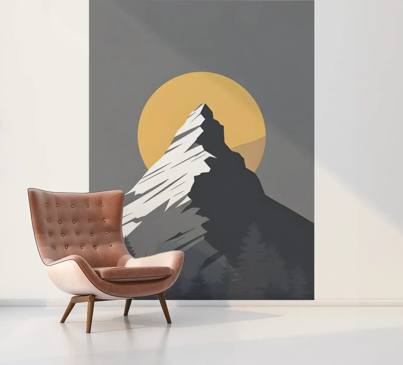 Mountain - Zero Shadow fotobehang van LIFESTYLE OBJECTS