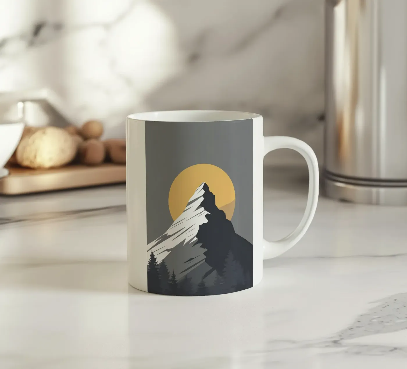 Mountain - Zero Shadow ceramic mug by LIFESTYLE OBJECTS
