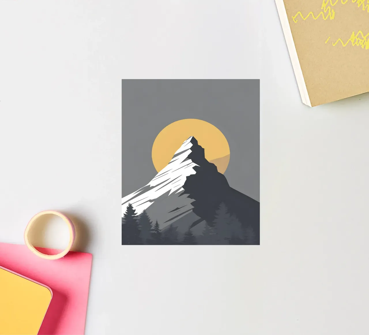 Mountain - Zero Shadow sticker by LIFESTYLE OBJECTS