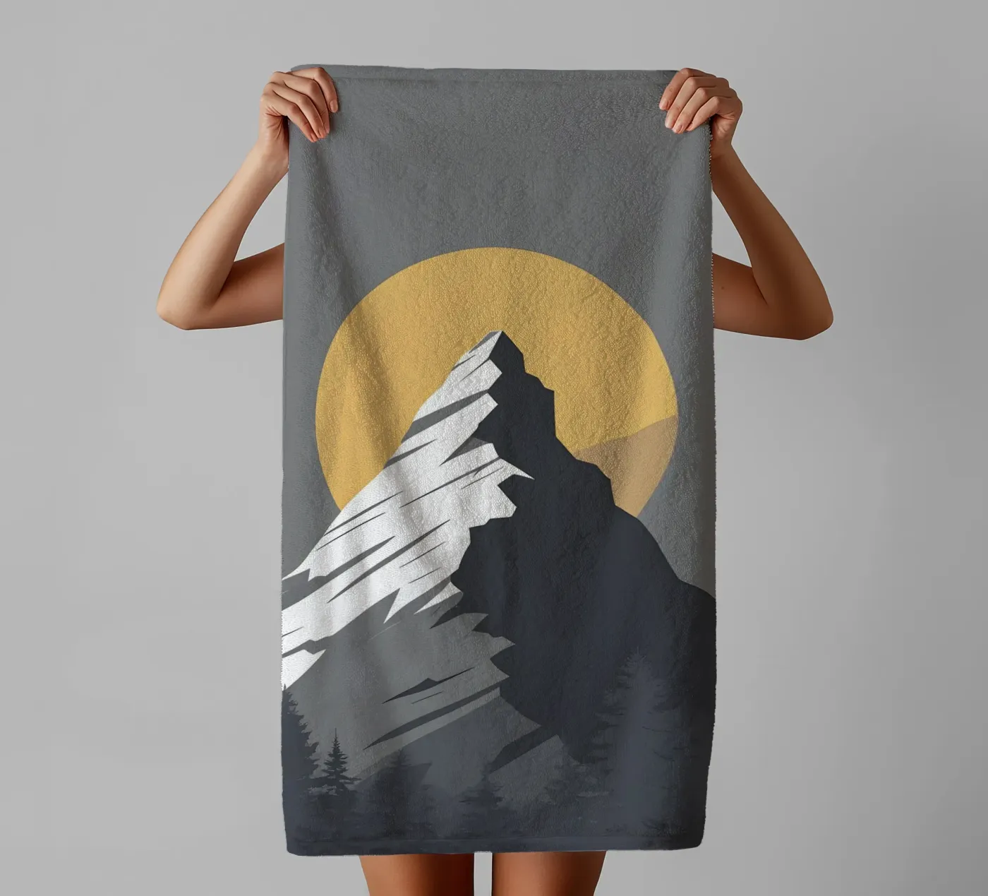 Berg - Schaduw nul badhanddoek van LIFESTYLE OBJECTS