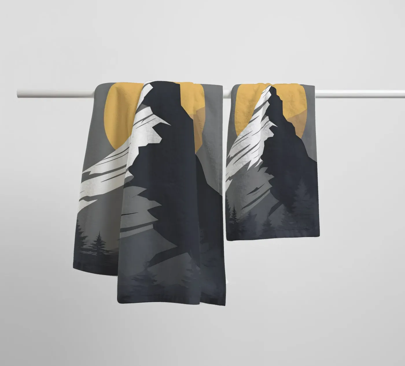 Mountain - Zero Shadow badhanddoek van LIFESTYLE OBJECTS