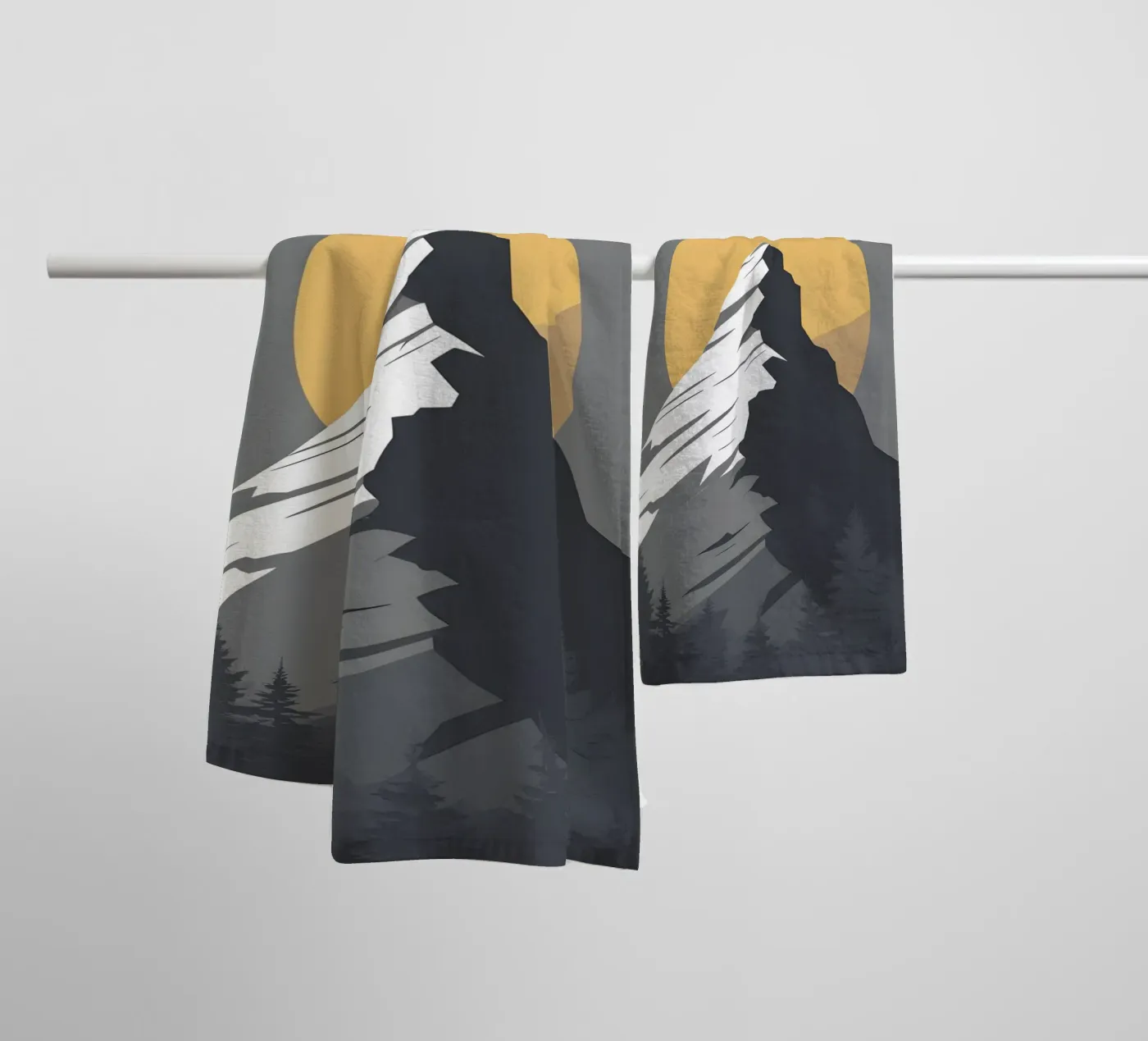 Berg - Schaduw nul badhanddoek van LIFESTYLE OBJECTS