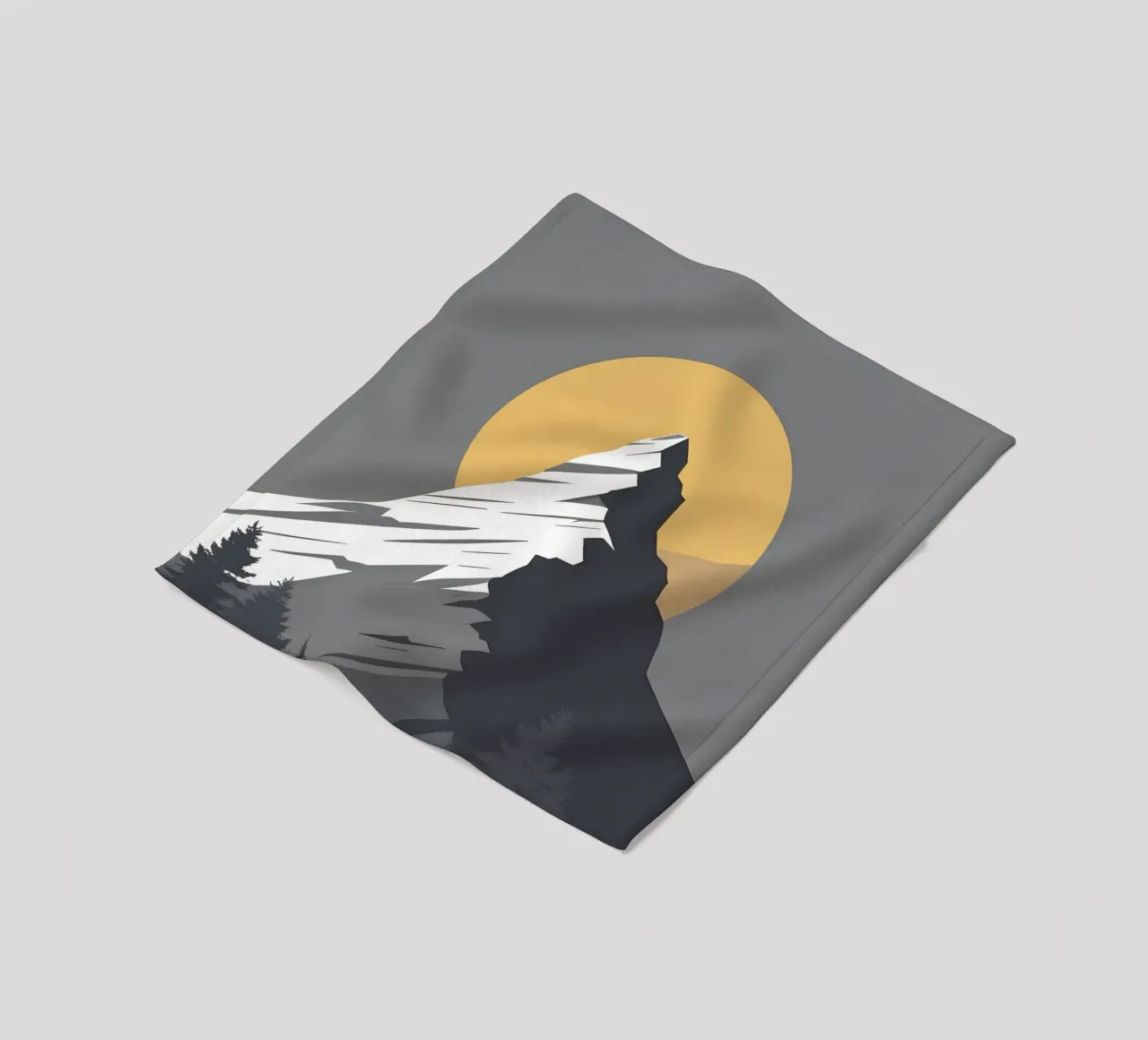 Berg - Null Schatten Fleecedecke von LIFESTYLE OBJECTS