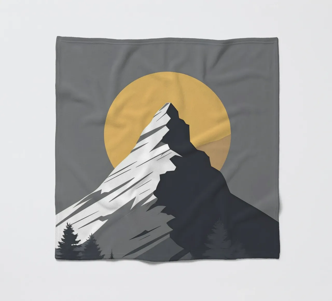 Berg - Null Schatten Fleecedecke von LIFESTYLE OBJECTS