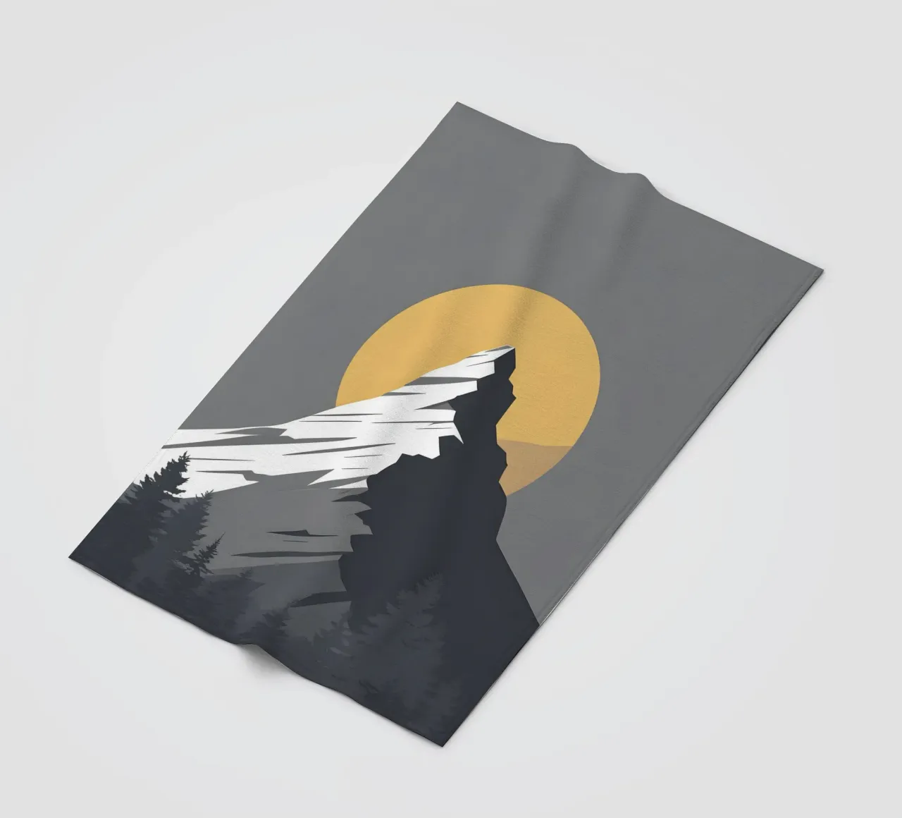 Berg - Null Schatten Fleecedecke von LIFESTYLE OBJECTS