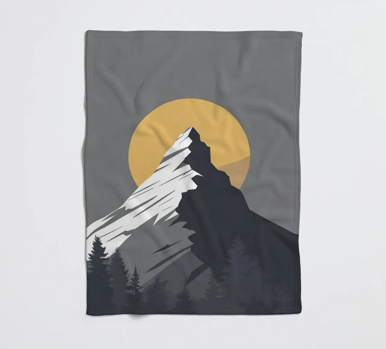 Berg - Null Schatten Fleecedecke von LIFESTYLE OBJECTS