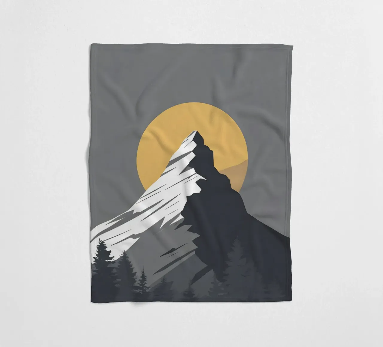 Berg - Null Schatten Fleecedecke von LIFESTYLE OBJECTS