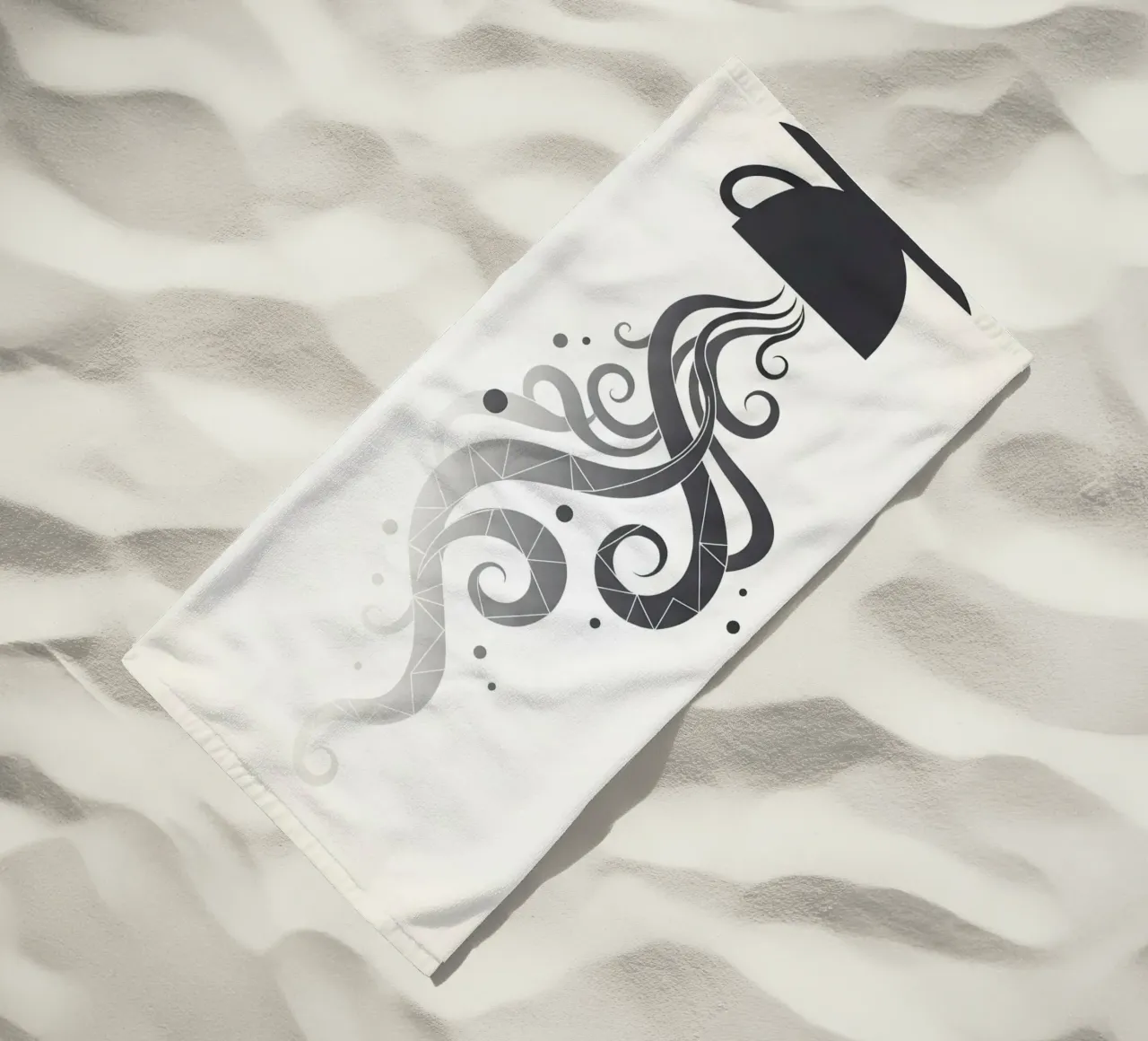 rising steam beach towel by LIFESTYLE OBJECTS