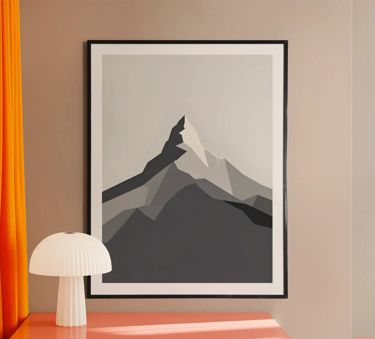 Berg - Schaduw nul poster van LIFESTYLE OBJECTS