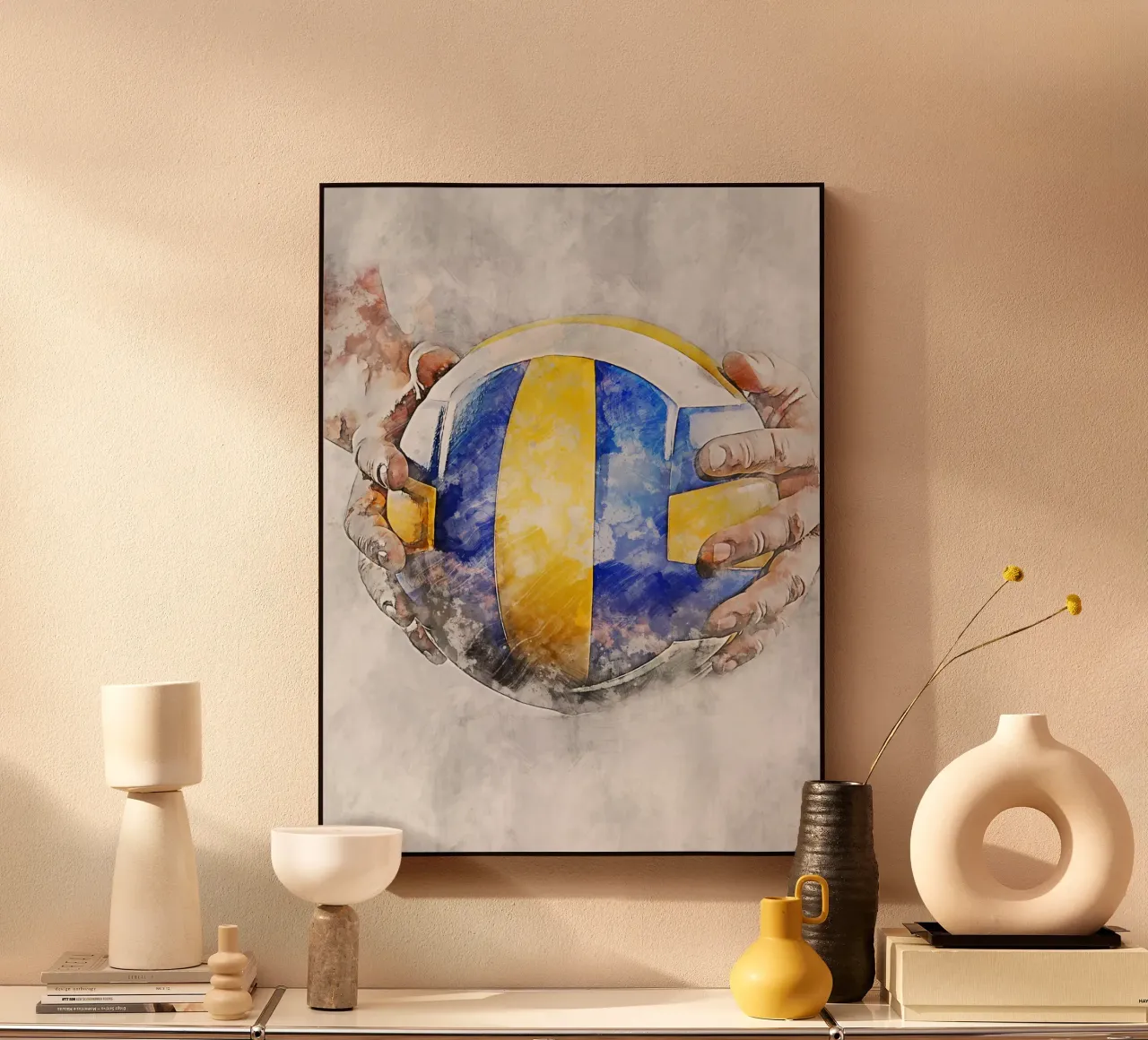 Volleyball - ball acrylic glass by Mateo