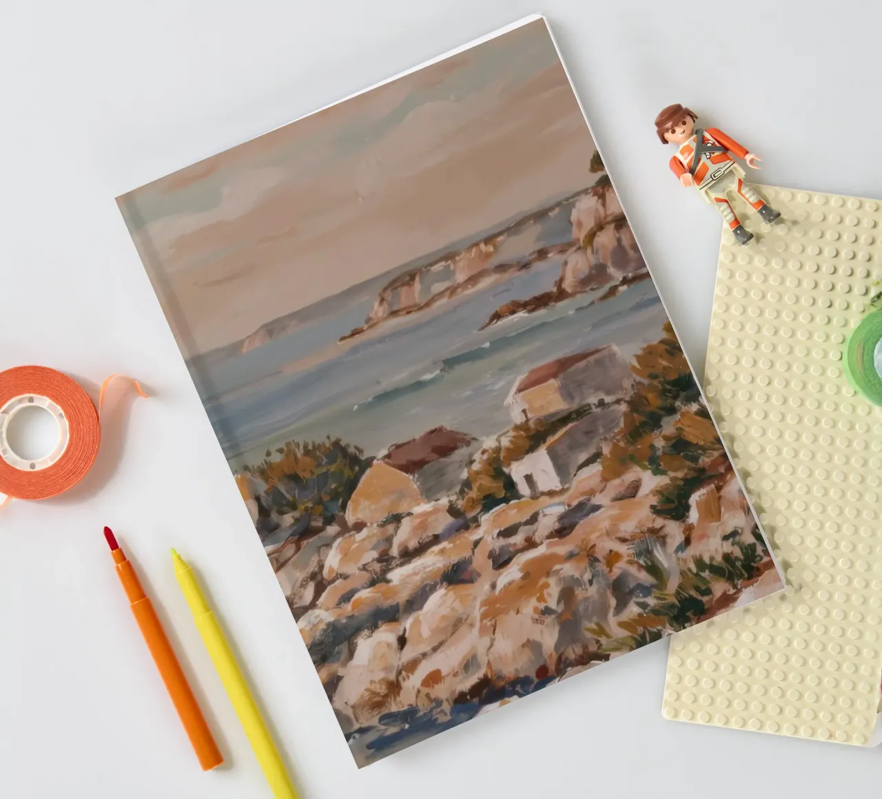 Vue du rivage rocheux carnet de notes de Angkasa Mist